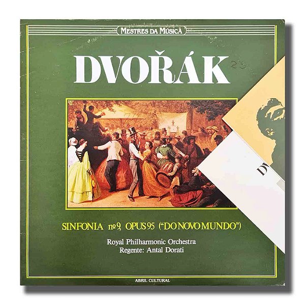 LP Dvorák Mestres da Música Disco de Vinil 1983 Encarte - Hm