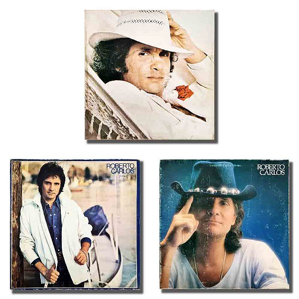 3 LPs Roberto Carlos Disco de Vinil 1976 - 1982 - 1991 - Hm