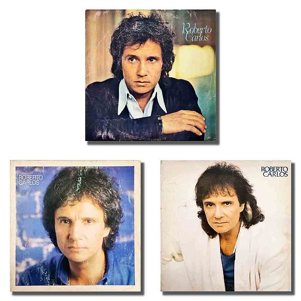 3 LPs Roberto Carlos Disco de Vinil 1978 - 1984 - 1990 - Hm