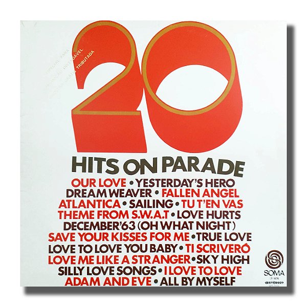 LP 20 Hits On Parade - Disco de Vinil Amostra 1976 - Hm