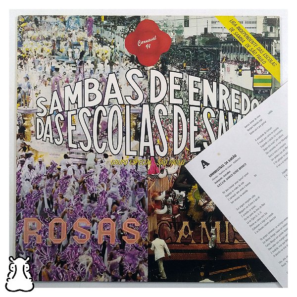 LP Samba Enredo Carnaval 1991 Grupo Especial SP - Vinil - Hm