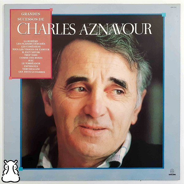LP Charles Aznavour Grandes Sucessos Vinil Amostra 1988 - Hm
