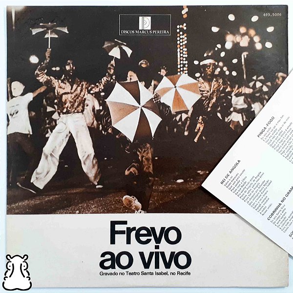 LP Frevo ao Vivo - Disco de Vinil 1975 Com Encarte - Hm