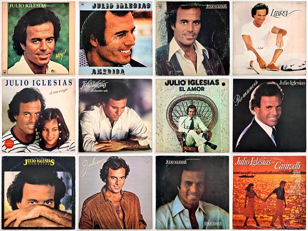 12 LPs do Julio Iglesias - Disco de Vinil - Hm