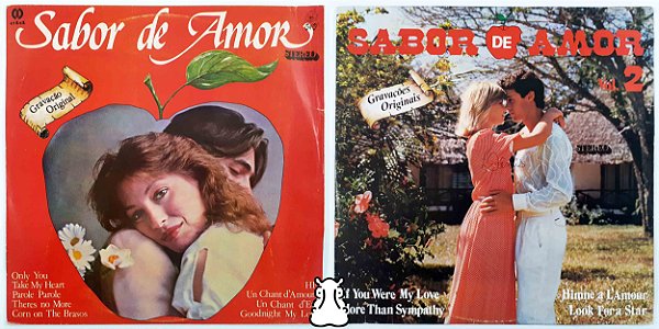 2 LPs Sabor de Amor Vol. 1 e 2 Disco de Vinil 1983 - Hm