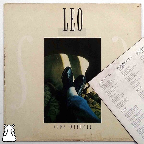 LP Léo Jaime - Vida Difícil - Disco Vinil 1986 Encarte - Hm