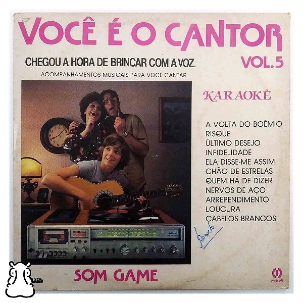 LP Karaokê - Você é o Cantor 5 - 1984 Disco de Vinil - Hm
