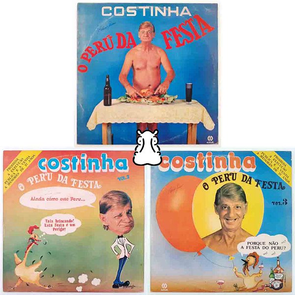 3 LPs Costinha - O Peru da Festa Vol. 1, 2 e 3 - Vinil  - Hm