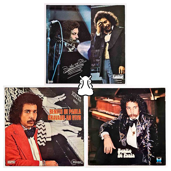 3 LPs Benito di Paula - 1975 - 1976 - Ao Vivo - Vinil - Hm