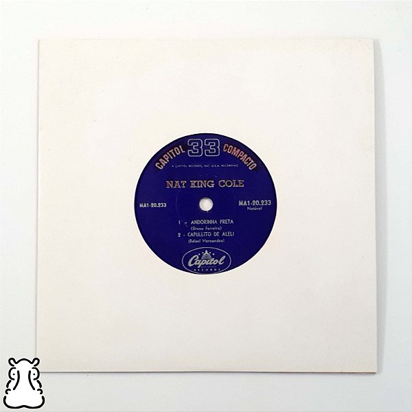 EP Compacto Nat King Cole - Andorinha Preta Disco Vinil - Hm