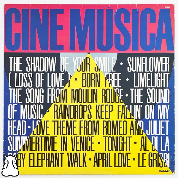 LP Trilha Sonora Filmes - Cine Música Disco Vinil 1988 - Hm