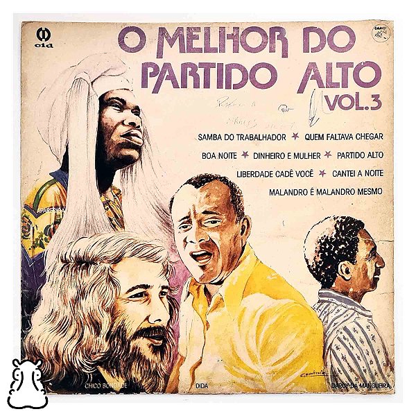LP O Melhor do Partido Alto Vol. 3 - Disco Vinil 1985 - Hm