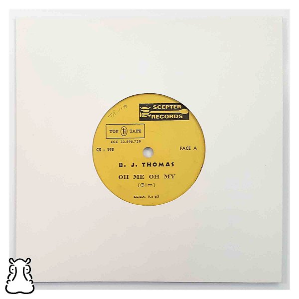 Compacto BJ Thomas - Oh Me Oh My - Disco Vinil - 1970 - Hm