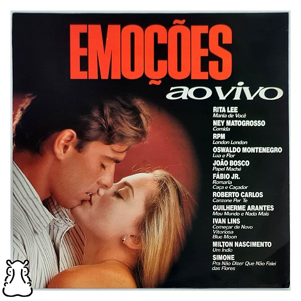 LP Emoções Ao Vivo - Disco de Vinil 1992 - Coletânea - Hm