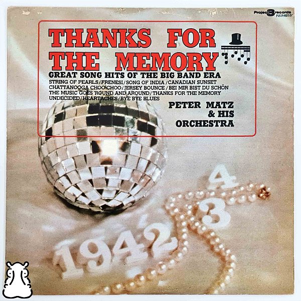 LP Peter Matz Thanks For The Memory Disco de Vinil 1979 - Hm