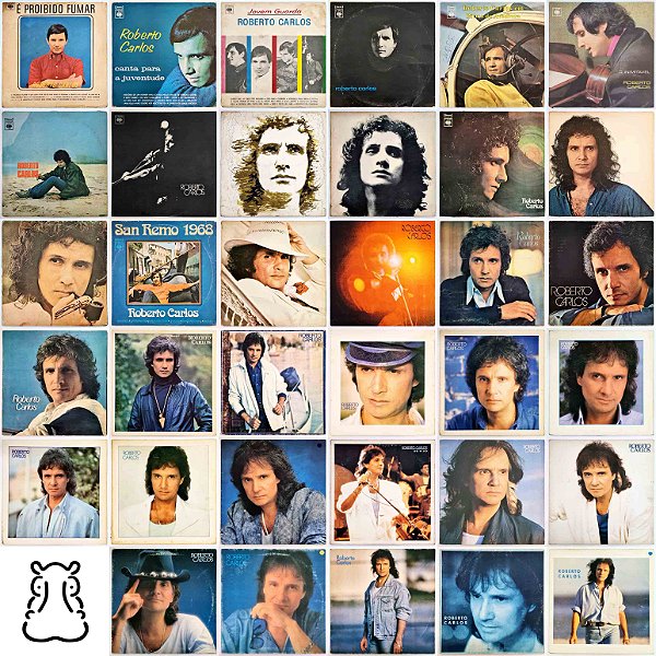Coleção 35 LPs Roberto Carlos - Disco de Vinil - Hm