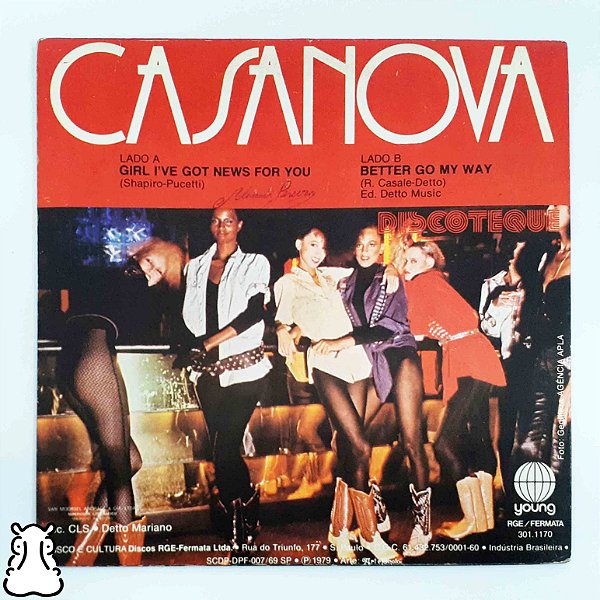 Compacto Casanova - Girl I've Got News For You Vinil - Hm