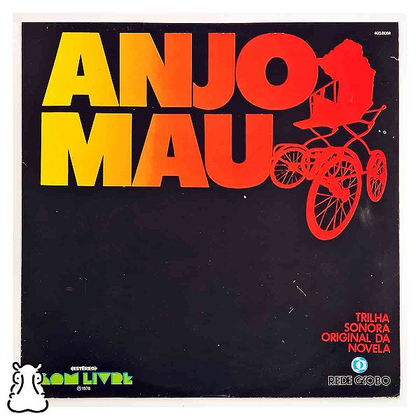 LP Novela Anjo Mau Nacional - Disco de Vinil 1976 - Hm