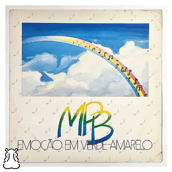 LP MPB Emoção em Verde-Amarelo - Disco Vinil Coletânea - Hm