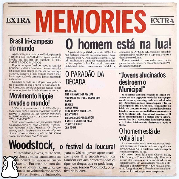 LP Extra Memories K-Tel Disco de Vinil 1980 Leia - Hm