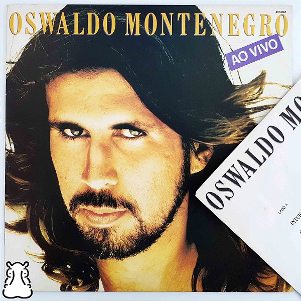 LP Oswaldo Montenegro - Ao Vivo - Vinil 1989 Encarte - Hm
