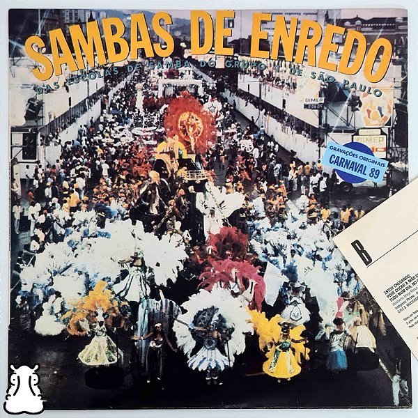 LP Sambas de Enredo Carnaval 1989 Grupo 1 SP Vinil 1988 - Hm