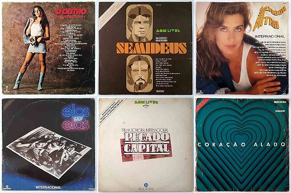 6 LPs Trilhas de Novelas Internacionais - Vinil - Leia - Hm