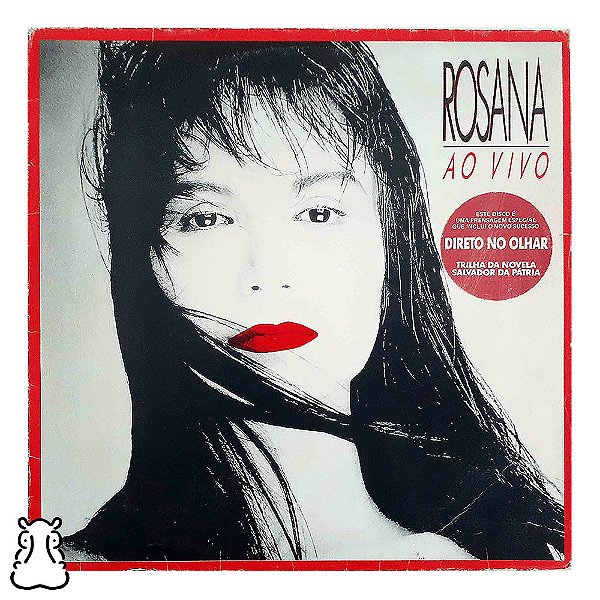 LP Rosana - Ao Vivo - Disco de Vinil 1988 com Encarte - Hm