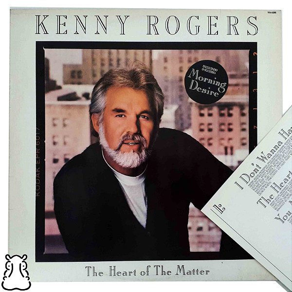 LP Kenny Rogers The Heart of the Matter Vinil Encarte - Hm
