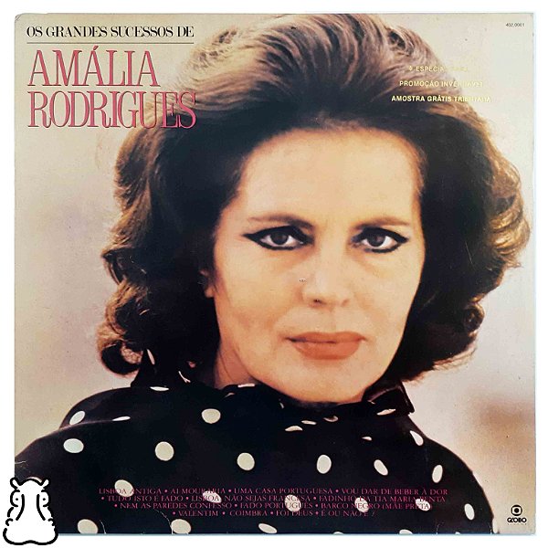 LP Grandes Sucessos Amália Rodrigues Vinil Amostra 1987 - Hm