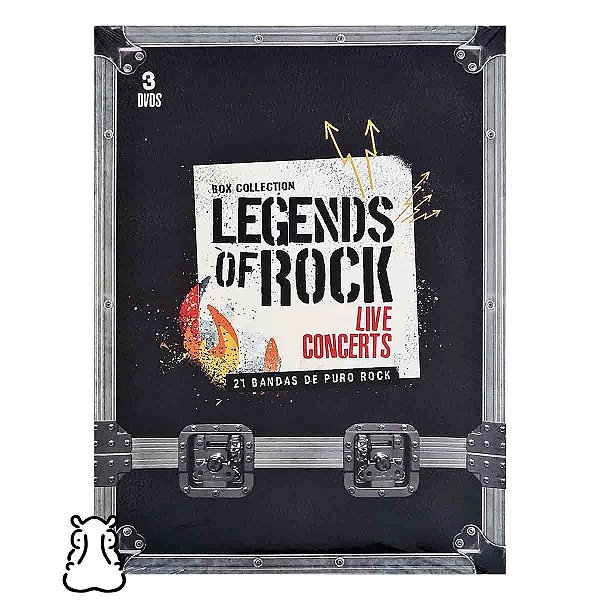 Box 3 DVDs Legends of Rock Live Concerts - Novo Lacrado - Hm