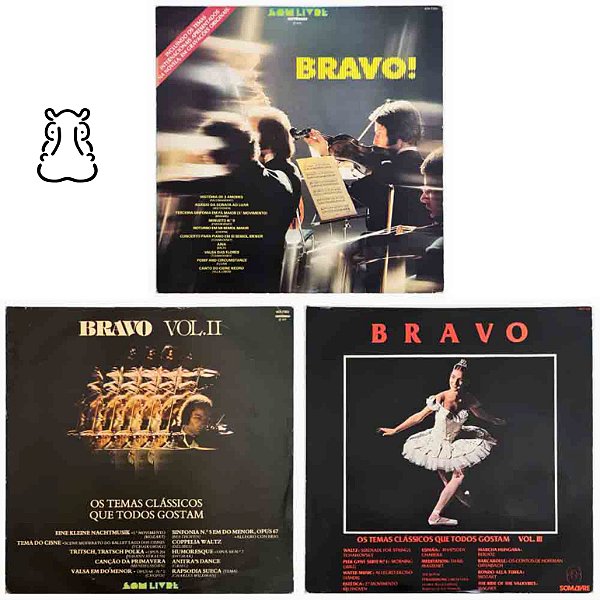 3 LPs Novela Bravo Vol. 1, 2 e 3 - Disco de Vinil 1975 - Hm