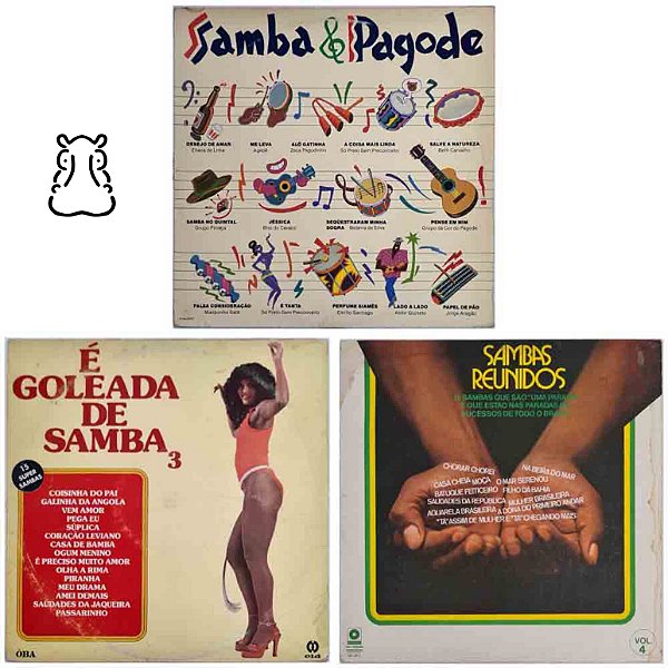LP 03 LPs Samba / Pagode - Disco de Vinil - Hm