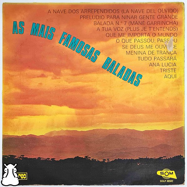 LP As Mais Famosas Baladas - Vinil 1974 - Coletânea - Hm