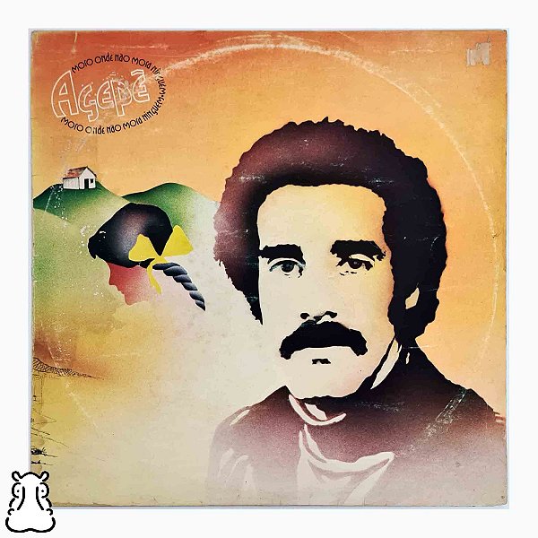 LP Agepê - Moro Onde Não Mora Ninguém Disco Vinil 1975 - Hm