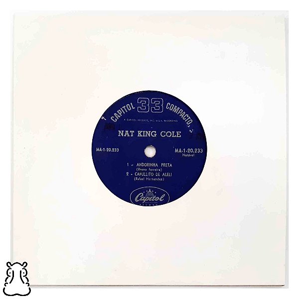 EP Compacto Nat King Cole Andorinha Preta - Disco Vinil - Hm