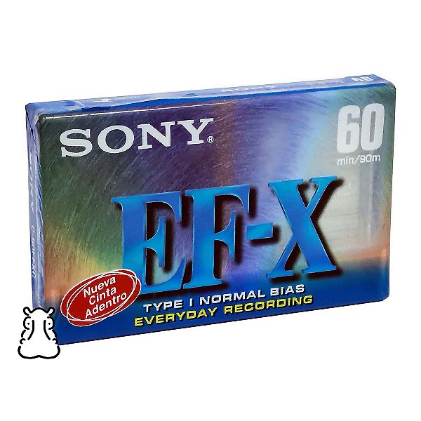 Fita Cassete K7 Virgem - Sony EFX 60 - Lacrada de Época - Hm
