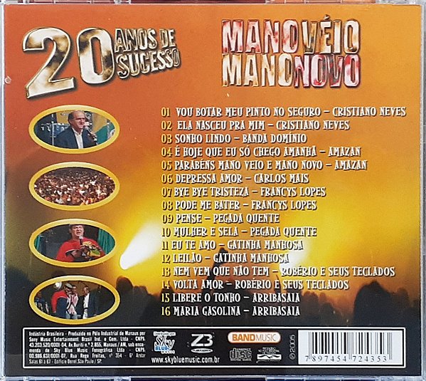 CD Mano Véio Mano Novo - 20 Anos de Sucessos - 2005 - Hm