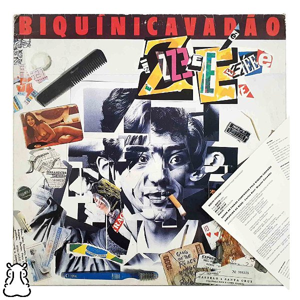 LP Biquini Cavadão - Zé - Disco de Vinil 1989 Encarte - Hm