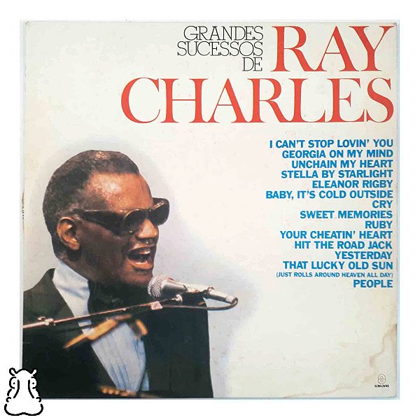 LP Grandes Sucessos de Ray Charles 1986 Disco de Vinil - Hm