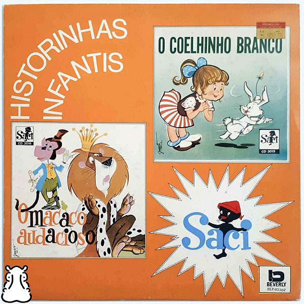 LP Historinha Coelhinho Branco - Macaco Audacioso Vinil - Hm