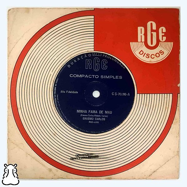 EP Compacto Erasmo Carlos Minha Fama De Mau Disco Vinil - Hm