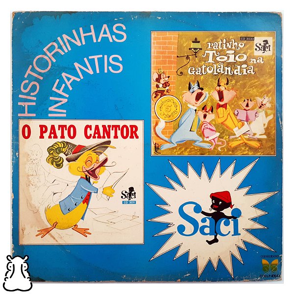 LP Historinha - O Pato Cantor - Ratinho Toio Vinil 1975 - Hm