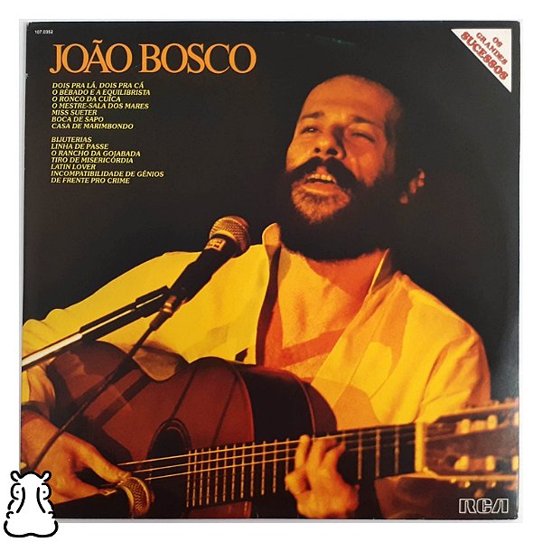LP Os Grandes Sucessos de João Bosco - Disco Vinil 1982 - Hm