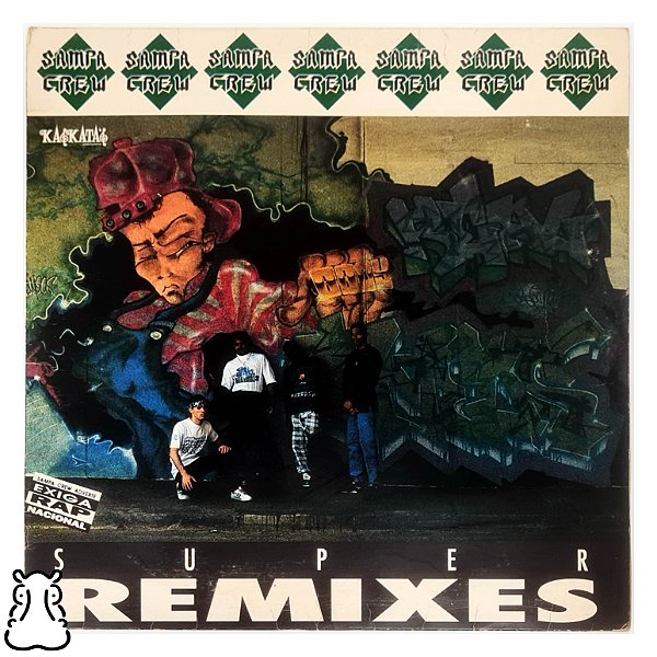 LP Sampa Crew - Super Remixes - Disco de Vinil 1992 - Hm