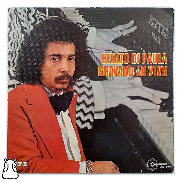 LP Benito di Paula - Gravado Ao Vivo Disco Vinil 1974 - Hm