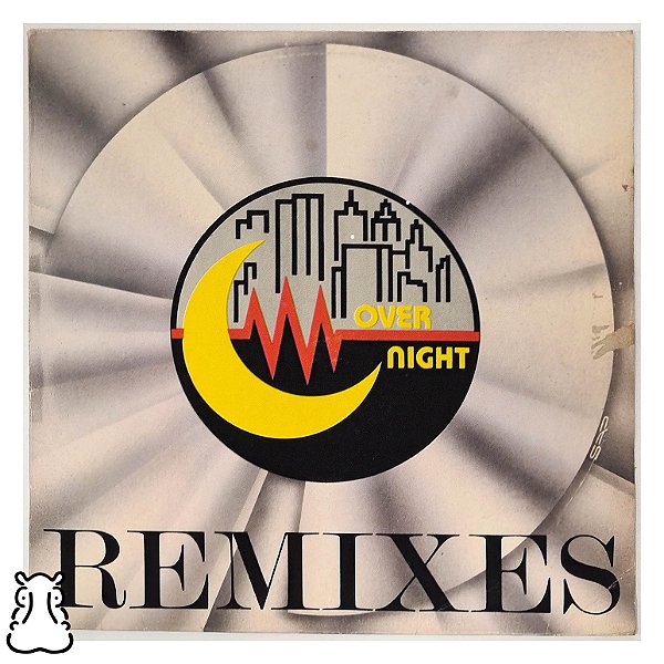 LP Over Night Remixes - Disco de Vinil 1990 - Hm