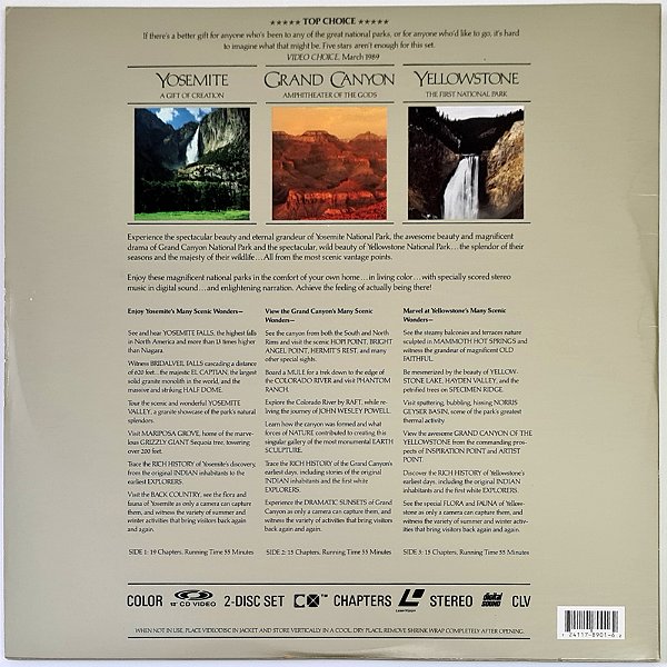 Laserdisc LD Filme Great National Parks Duplo Importado - Hm