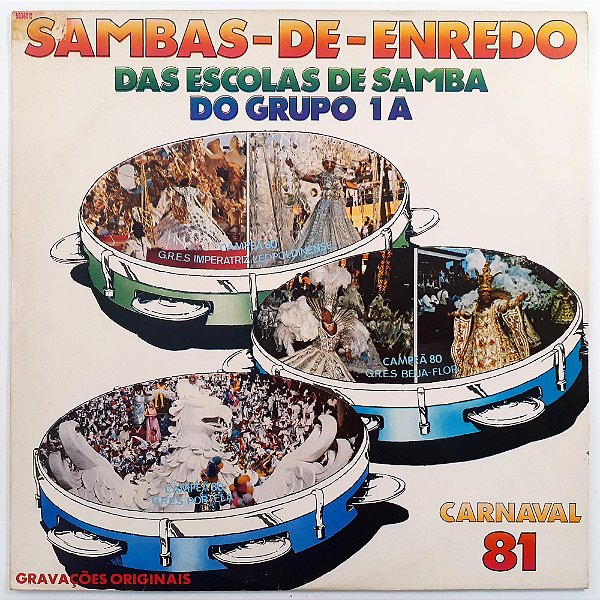 LP Sambas de Enredo Carnaval 1981 - Grupo 1A RJ - Vinil - Hm