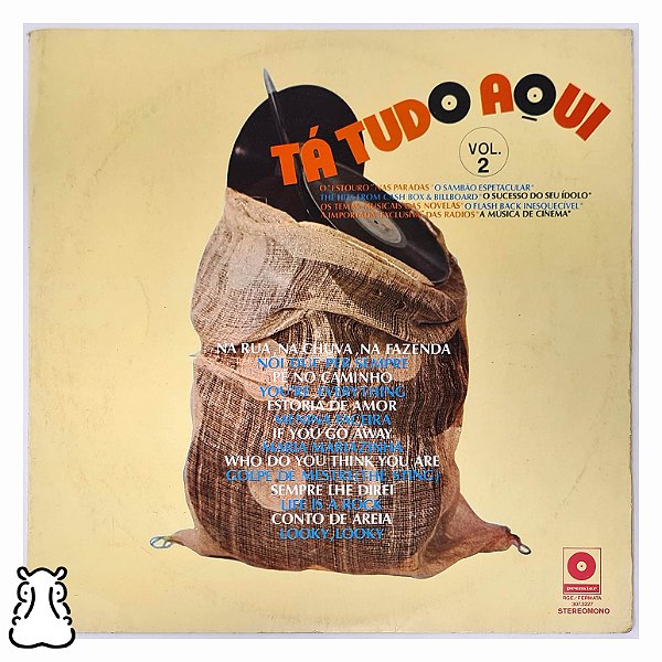 LP Tá Tudo Aqui - Vol. 2 - Disco de Vinil 1974 - Hm